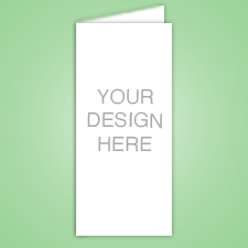 4 x 11 folded program with your custom design