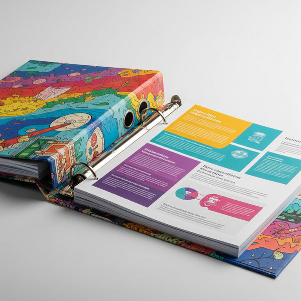Custom Printed Binder with 8.5 x 11 Custom Color Ink pages