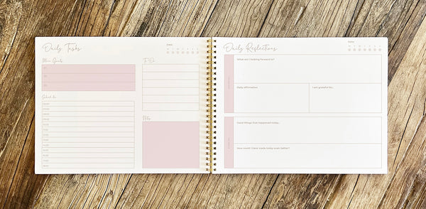 Hard Cover, wire-o 8.5 x 11 Landscape Planner, COLOR text pages
