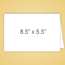 A9 Folded card with your uploaded design