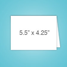 A2 Folded card with your uploaded design