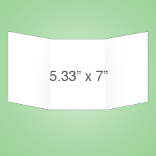 15 x 5 trifold card for invitations and events