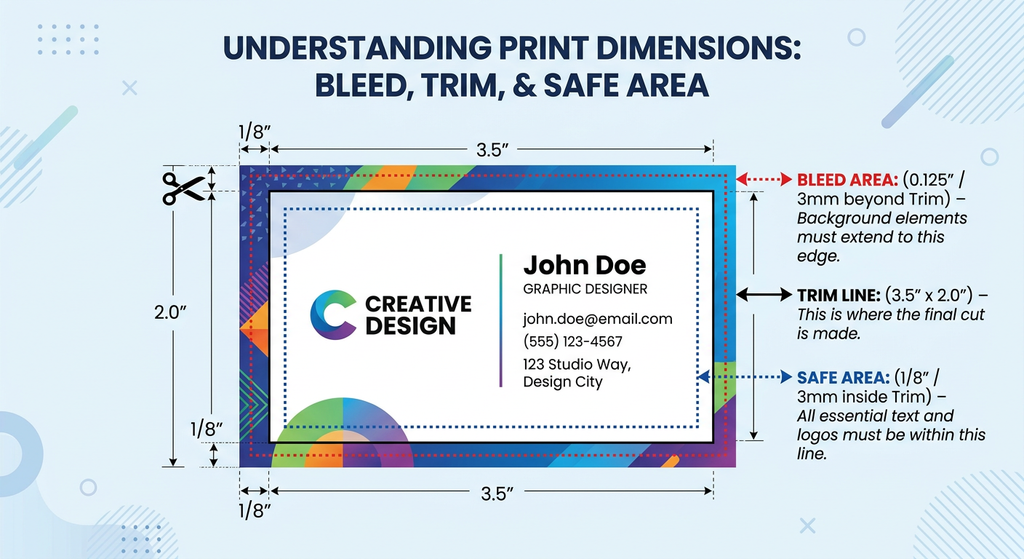 Set Up Bleed and Trim for Wholesale Stationery Printing