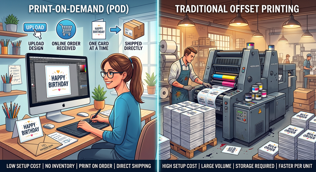 Print-on-Demand / Traditional Printing: Which for Stationery
