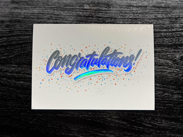 A2 Foldover Card with Metallic / Foil Elevated Ink