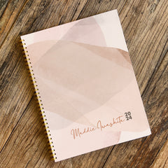 Hard Cover Planner, 8.5 x 11 wire-o  Portrait, COLOR pages
