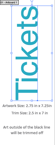 Tickets (flat cards - 7" x 2.5")