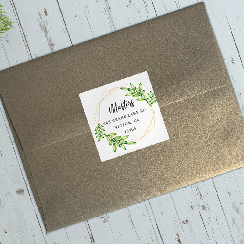 2.5" square sticker with customized design