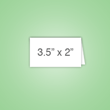 3.5 x 2 folded card
