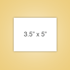 3.5 x 5 flat card