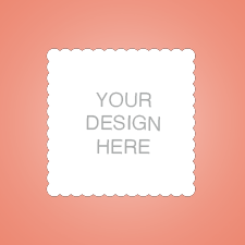 5.25 x 5.25 die cut card with custom design