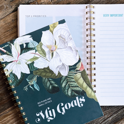 6.5" x 9" Hardcover Planner, custom COLOR inside