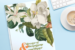 8.5 x 11 Notebook, custom COLOR inside print on demand