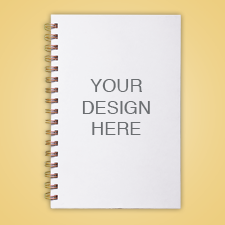 6.5 x 9 Hardcover Planner, custom BLACK ink text pages